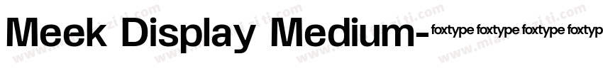 Meek Display Medium字体转换